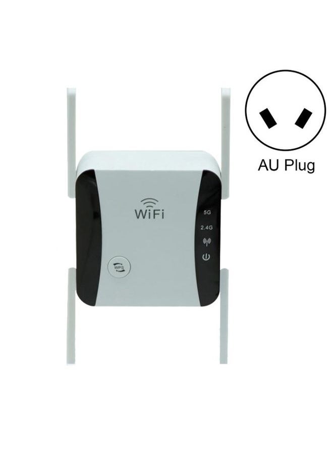 KP1200 1200Mbps Dual Band 5G WIFI Amplifier Wireless Signal Repeater, Specification:AU Plug(White)