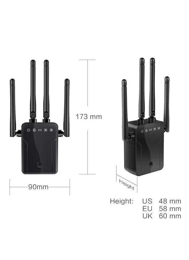 M-95B 300M Repeater WiFi Booster Wireless Signal Expansion Amplifier(White - EU Plug)