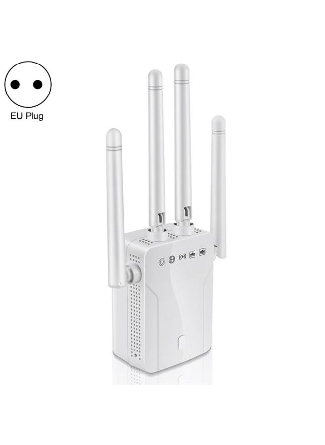 M-95B 300M Repeater WiFi Booster Wireless Signal Expansion Amplifier(White - EU Plug)