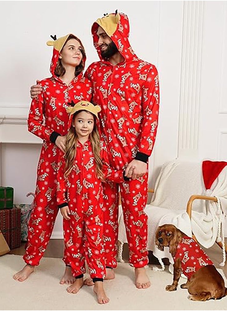 Christmas Family Matching Pajamas Classical Nightwear Sleepwear Sets Long Sleeve Pjs for for Adults Kids and Baby Holiday Xmas Sleepwear Set (Men)