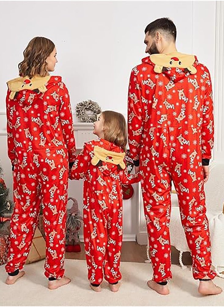 Christmas Family Matching Pajamas Classical Nightwear Sleepwear Sets Long Sleeve Pjs for for Adults Kids and Baby Holiday Xmas Sleepwear Set (Men)