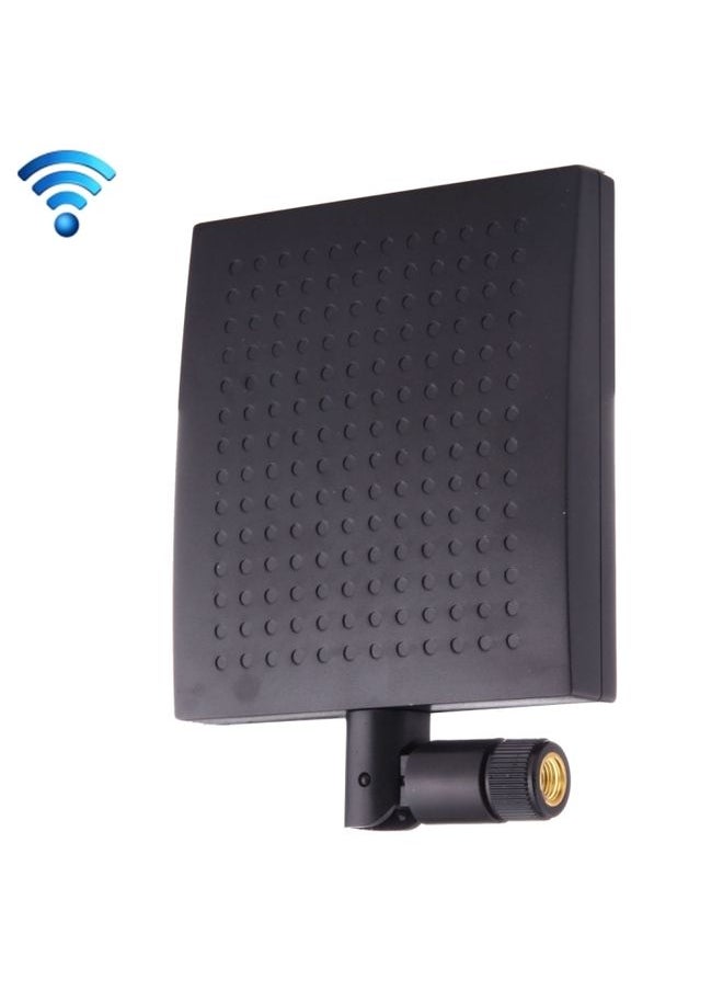 12dBi SMA Male Connector 2.4GHz Panel WiFi Antenna(Black)