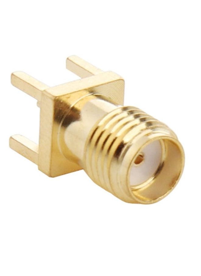 10 PCS Gold Plated SMA Female Panel Mount PCB Square Equally RF Connector Adapter