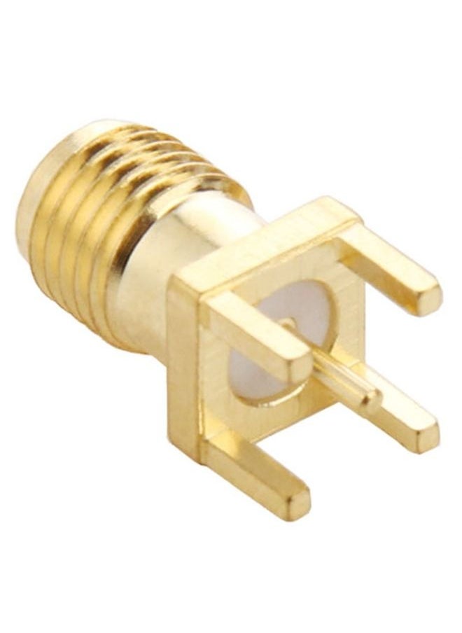 10 PCS Gold Plated SMA Female Panel Mount PCB Square Equally RF Connector Adapter