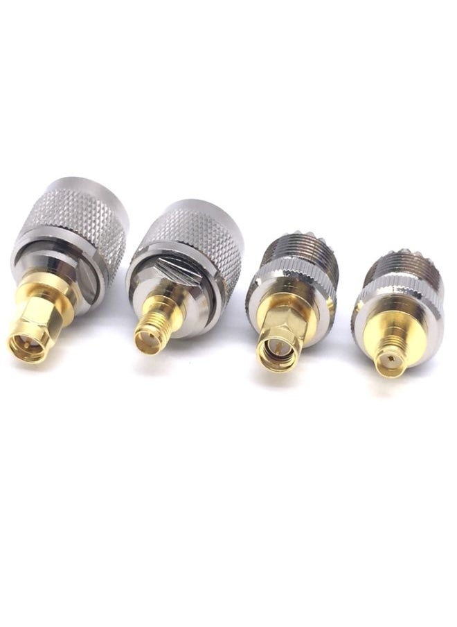 4 PCS / Set UHF PL259 SO239 to SMA Plug RF Connector Test Converter