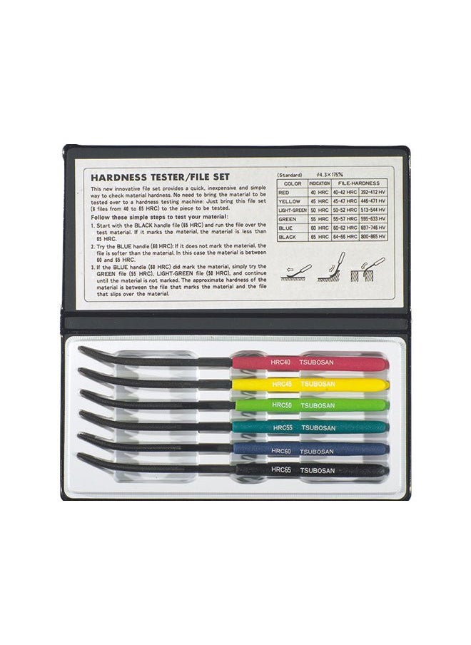 TTC 6 Piece Hardness Tester File Set