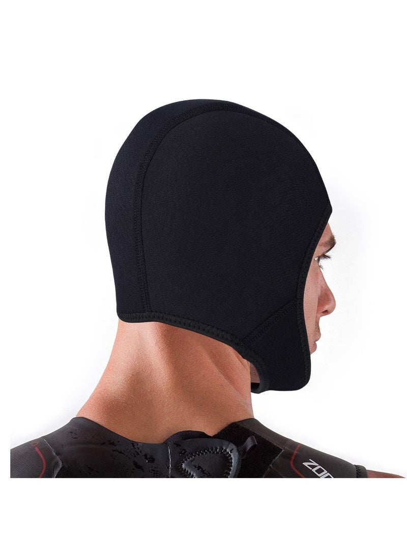 Diving Hood, 2.5mm Neoprene Diving Hood Surf Cap, Stretchable Diving Cap with Chin Strap, Dive Cap Surfing Thermal Hood, for Kayaking Snorkeling Swimming Sailing Canoeing Water Sports