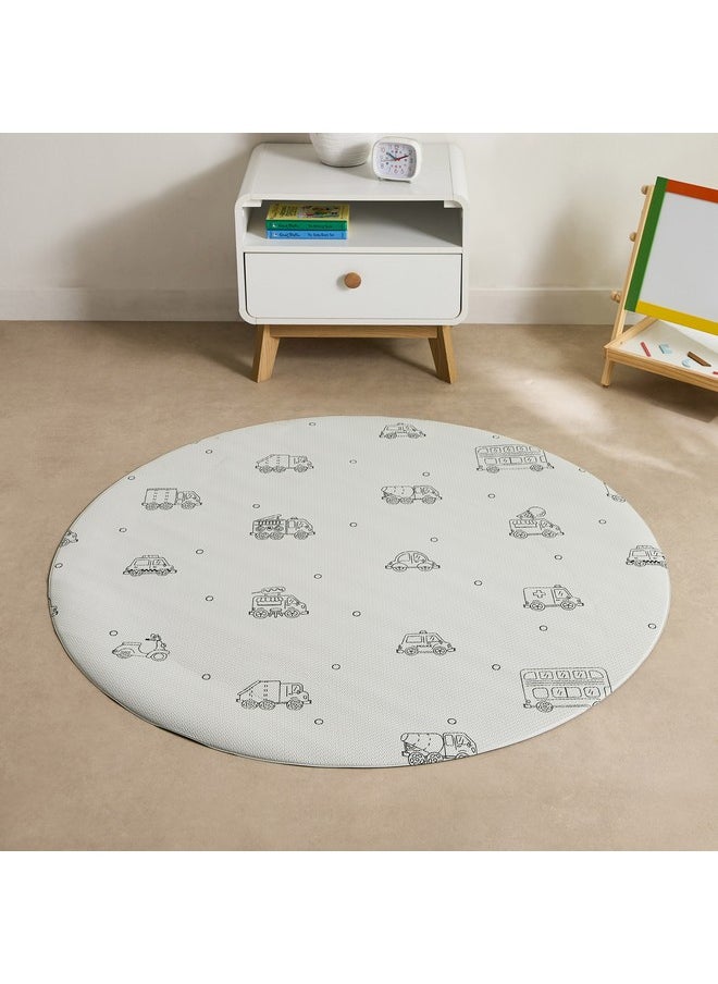 Mystify Toy Trucks Circular Mat 120 x 120 cm