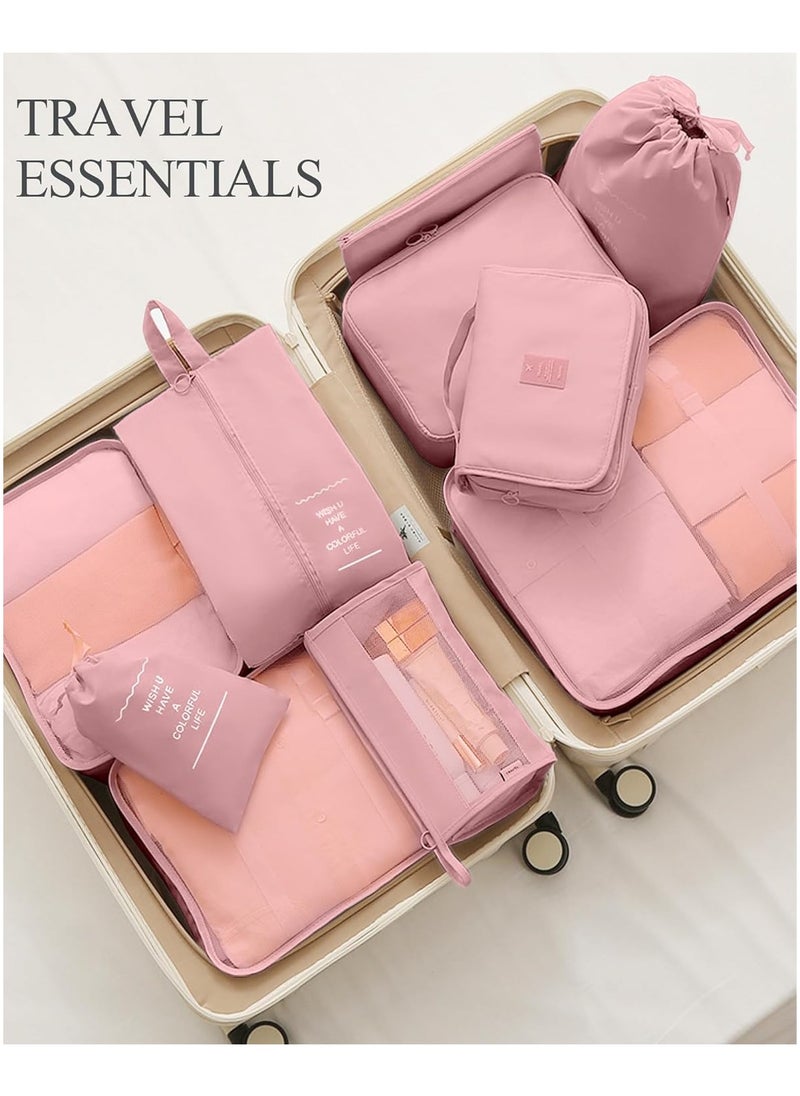 A set of 10 travel luggage organizer, packaging cube, luggage organizer, suitcase storage bag