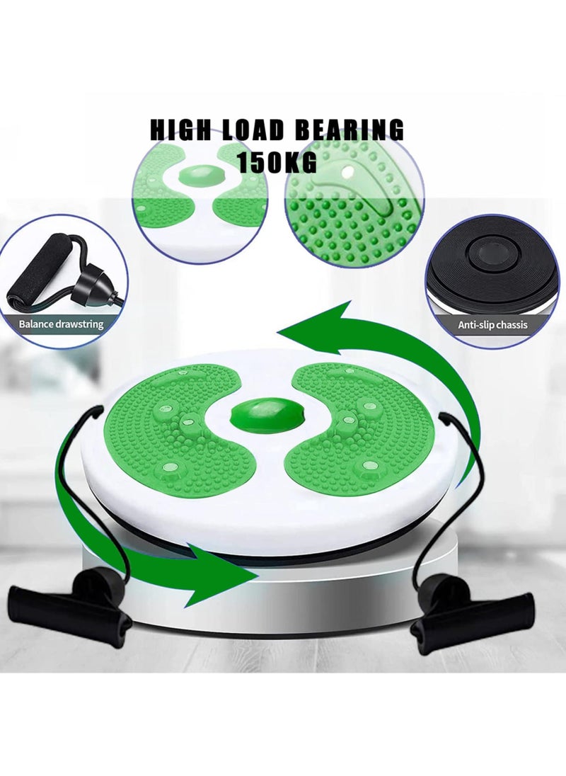 Twist Waist Disc Board, Waist Turntable Hip Trainer, Fitness Turntable Waist Wriggling Plate, Ab Board Exercise Waist Trainer Trimmer with Drawstring for Home Gym Fitness Equipment