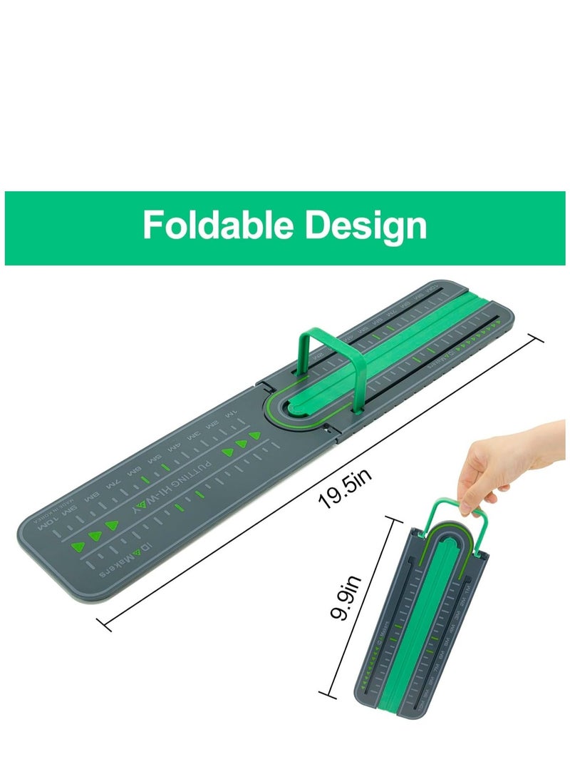 Golf Precision Distance Putting Drill - Putting Gate Practice Tool, Golf Training Putters, Putting Mirror, Putting Mat, Trainer Aid for Putting Green, Alignment Rail Precision Distance Control