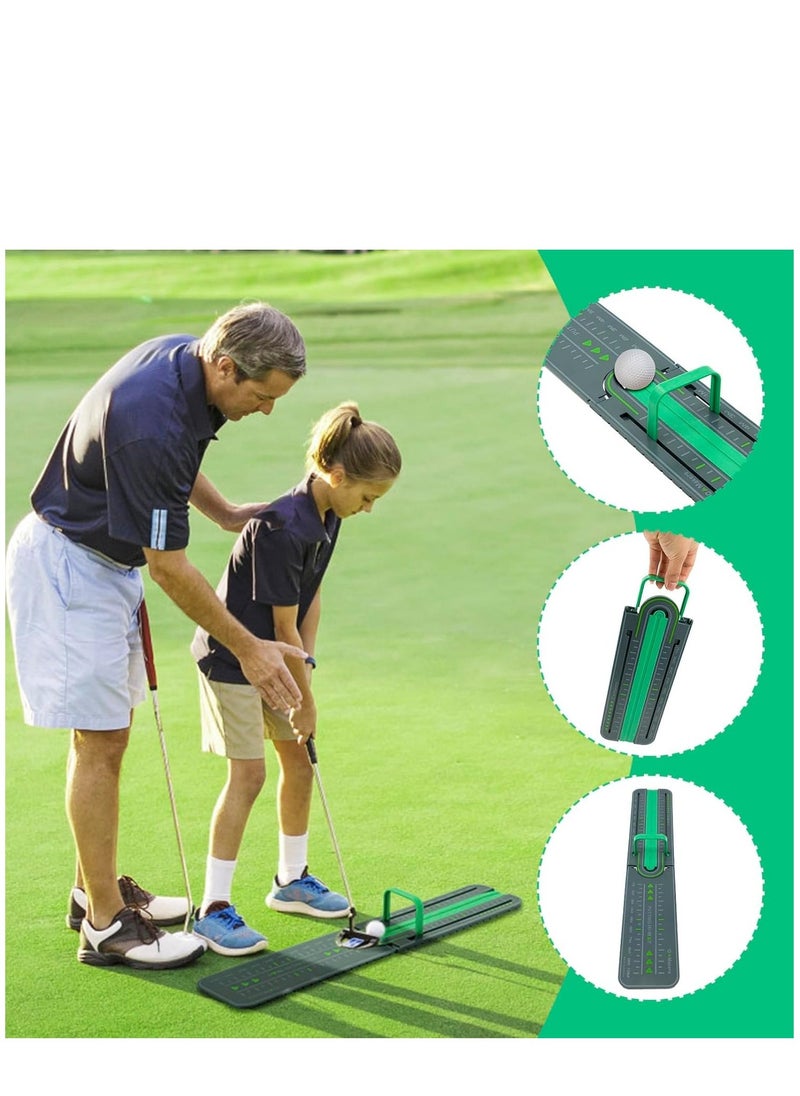 Golf Precision Distance Putting Drill - Putting Gate Practice Tool, Golf Training Putters, Putting Mirror, Putting Mat, Trainer Aid for Putting Green, Alignment Rail Precision Distance Control