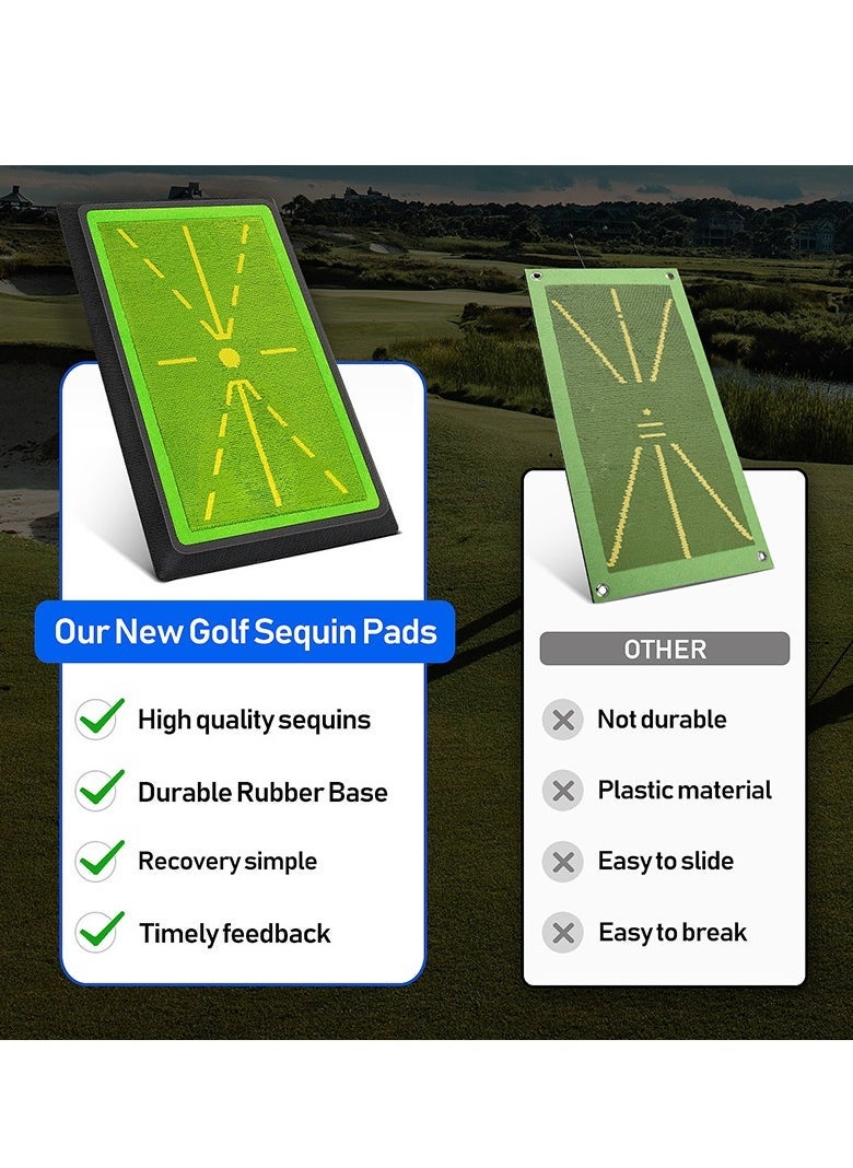 Interactive Golf Swing Training Mat - Visual Guidance Golf Practice Mat - High-Quality Golf Swing Analysis Mat - Indoor/Outdoor Golf Training Gear