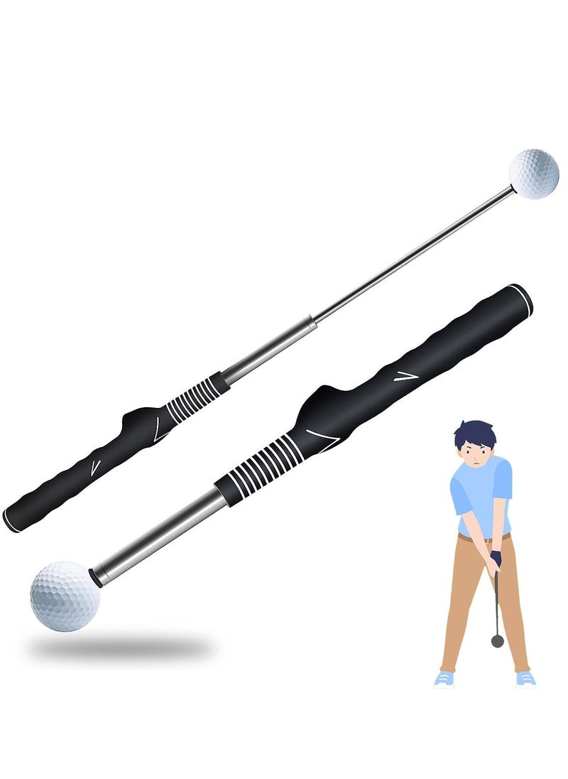 Golf Swing Trainer Stretchable Golf Swing Training Device Aid for Tempo Rhythm Balance and Strength Emitting Swing Rod aids in Practice Lightweight Durable Golf Swing Mas with Ergonomic Grip