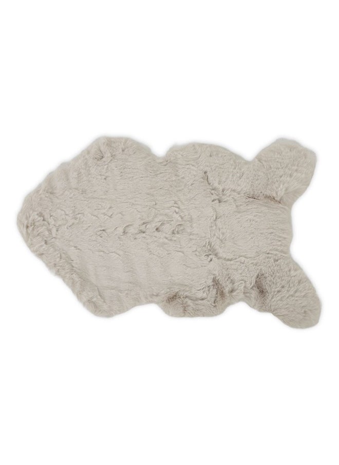 Rabbit Fur Mat, Beige - 60X90 Cm