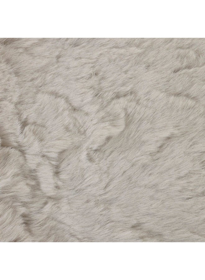 Rabbit Fur Mat, Beige - 60X90 Cm