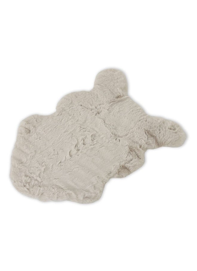 Rabbit Fur Mat, Beige - 60X90 Cm