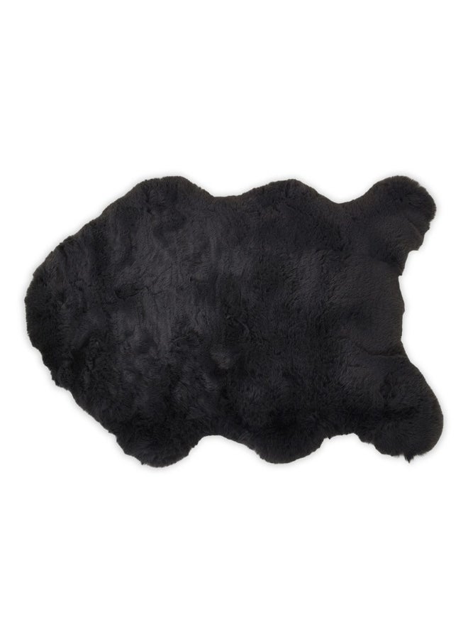 Rabbit Fur Mat, Stone - 60X90 Cm