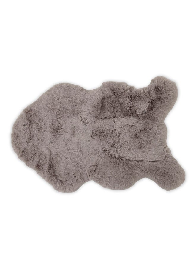 Rabbit Fur Mat, Titan - 60X90 Cm