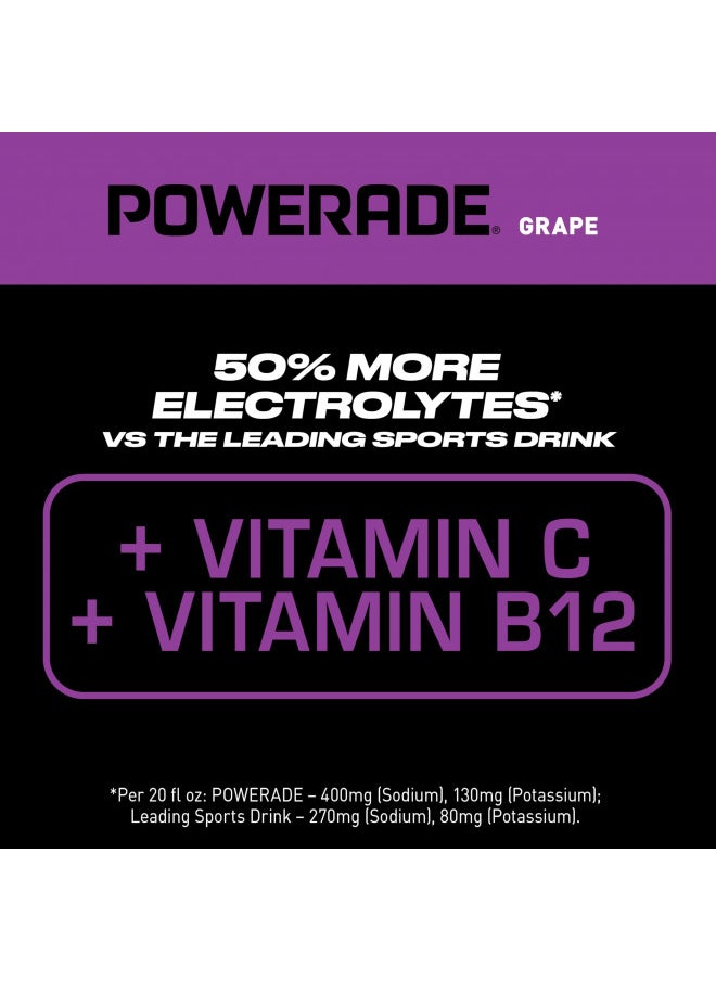 POWERADE Sports Drink Grape, 20 Ounce (Pack of 24)