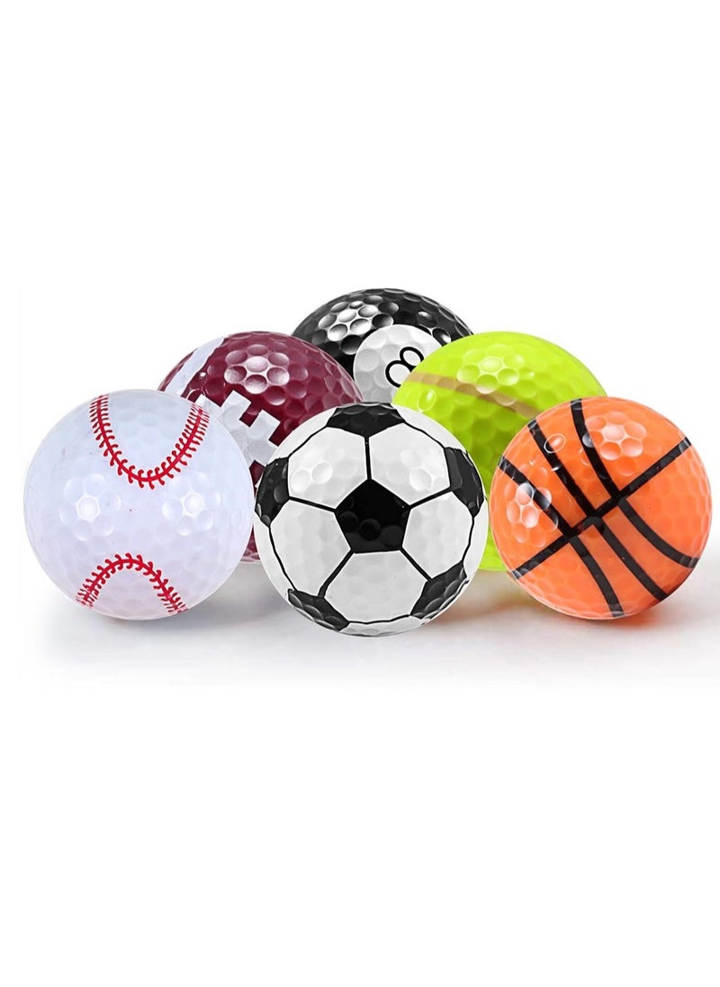 Golf Ball Pack Novelty Funny Cute Golf Balls Best Training Sports Gift for Kids Children and Golfer for Playing Practicing Golf Balls Improve the Fun of Sports