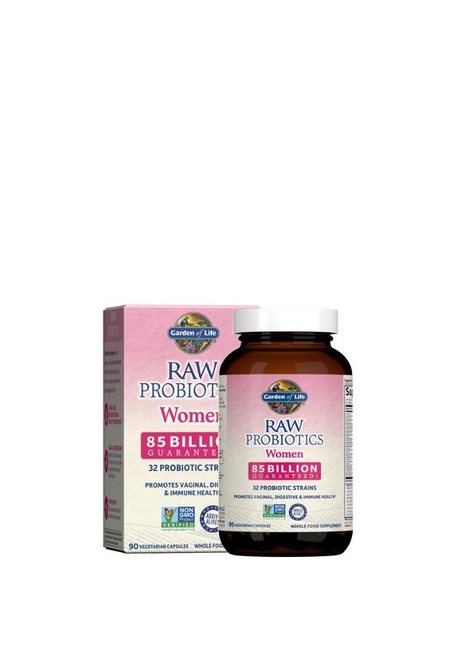 Garden of Life, RAW Probiotics, Women, 85 Billion, 90 Vegetarian Capsules (28.33 Billion Live Cultures per Capsule)