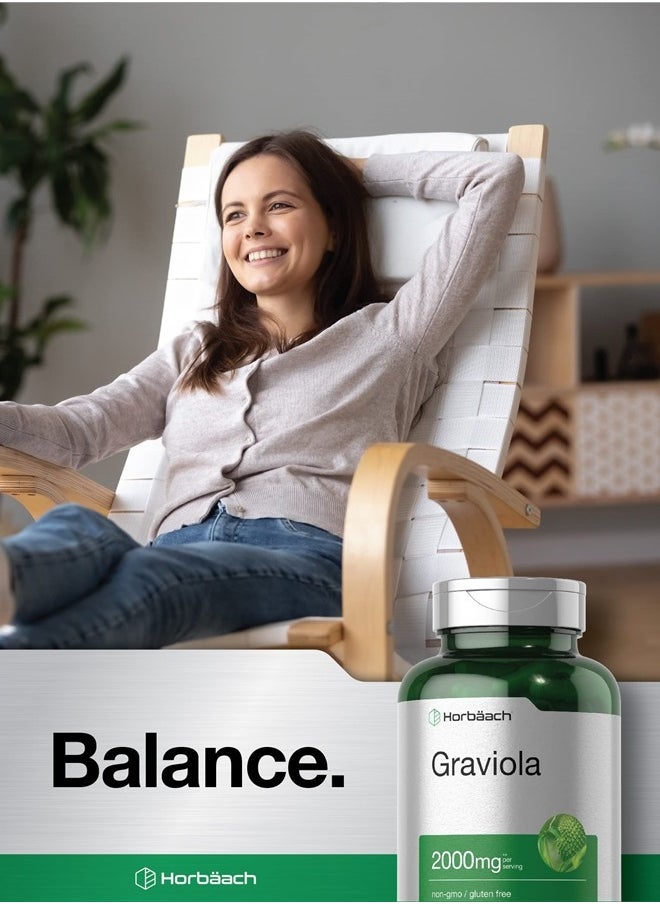 Graviola Extract 2000 mg 120 Capsules | Non-GMO, Gluten Free | Soursop (Annona Muricata)