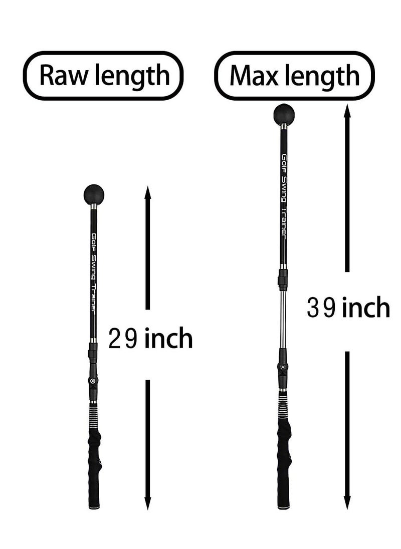 Golf Swing Trainer aid, Golf Training aid to Improve Hinge, Forearm Rotation, Shoulder turna and Grip.Portable Collapsible Swing Trainer Equipped with Golf Grip Trainer, for Improved Rhythm