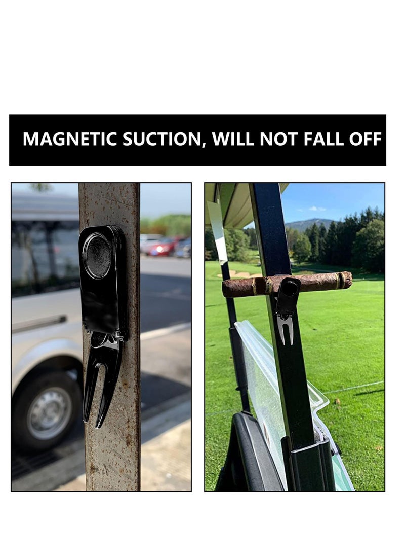 Magnetic Golf Cart Holder, Multipurpose Golf Accessories Portable Holder for Golf Carts,  Stand Holder for Golf Carts, Boats, Motorbikes, Golf Accessory Tool, Divot Tool