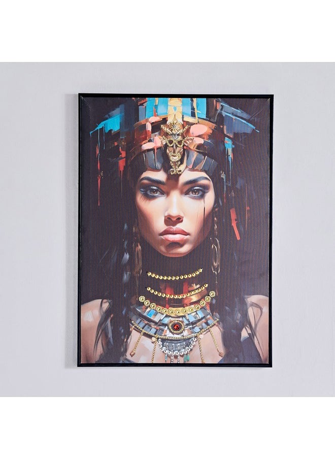 Ersel Girl Canvas with Hand Painting 50 x 70 x 2.5 cm