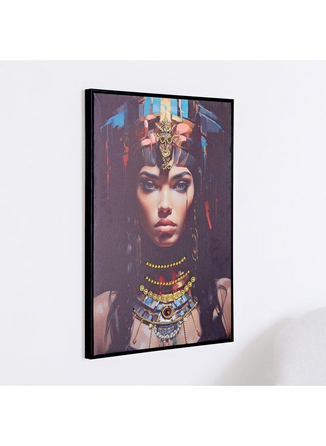 Ersel Girl Canvas with Hand Painting 50 x 70 x 2.5 cm