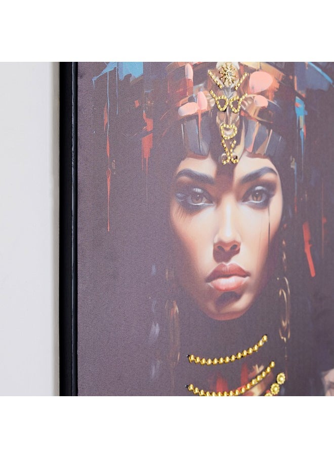 Ersel Girl Canvas with Hand Painting 50 x 70 x 2.5 cm