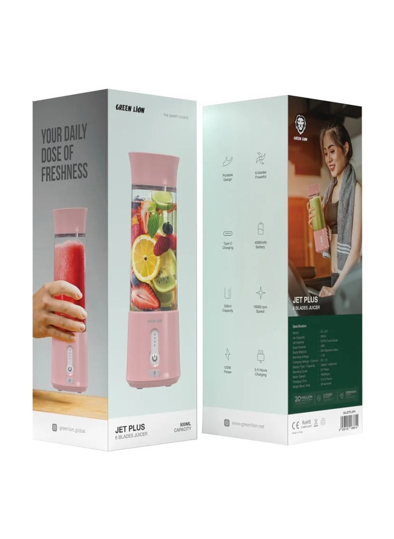 Green Lion Jet Plus Six Blades Juicer, 120W Power, 4000mAh Battery