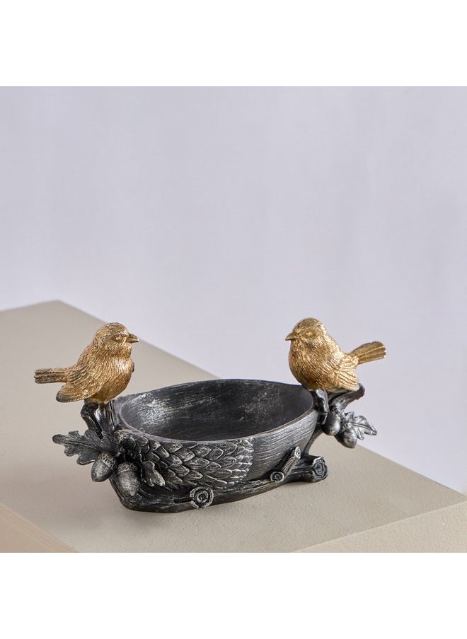 Wren Polyresin Bird Decorative Platter 29 x 14 x 15 cm