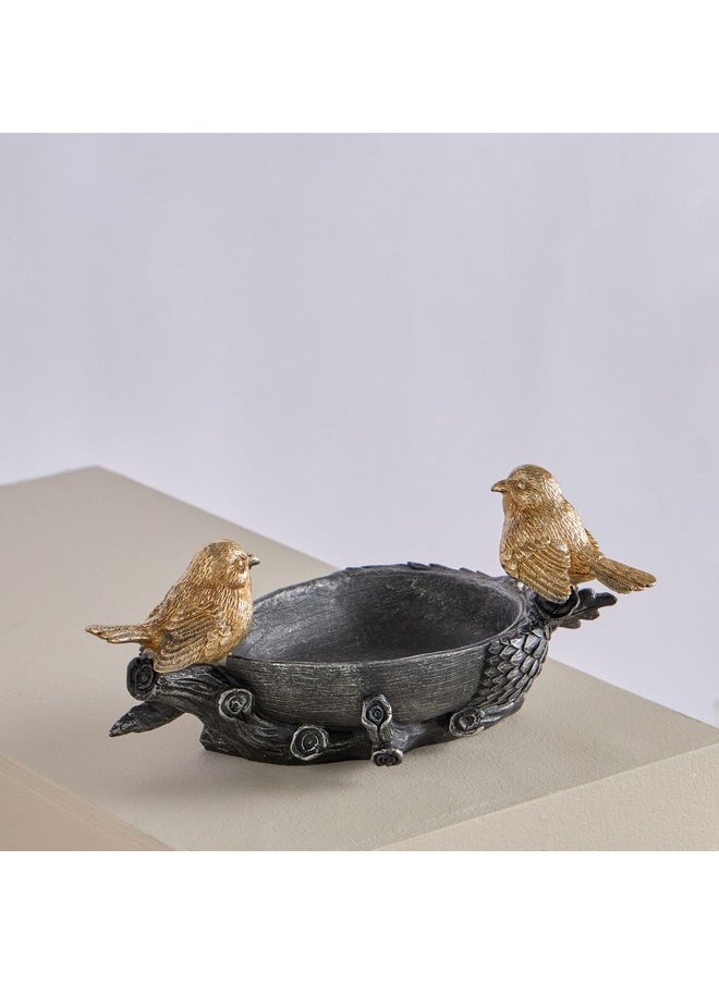 Wren Polyresin Bird Decorative Platter 29 x 14 x 15 cm