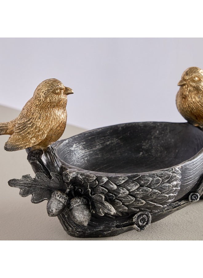 Wren Polyresin Bird Decorative Platter 29 x 14 x 15 cm
