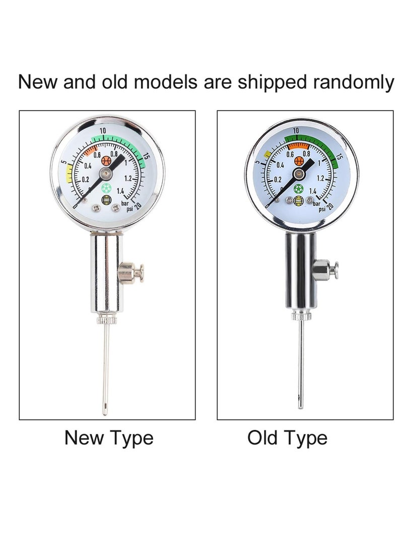 Air Pressure Gauge for Balls, 0-20 psi Mini Gauge Ball Pressure Tool Air Gauge, Portable Test Adjust The Pressure for Basketball Football Volleyball, 1 Pcs