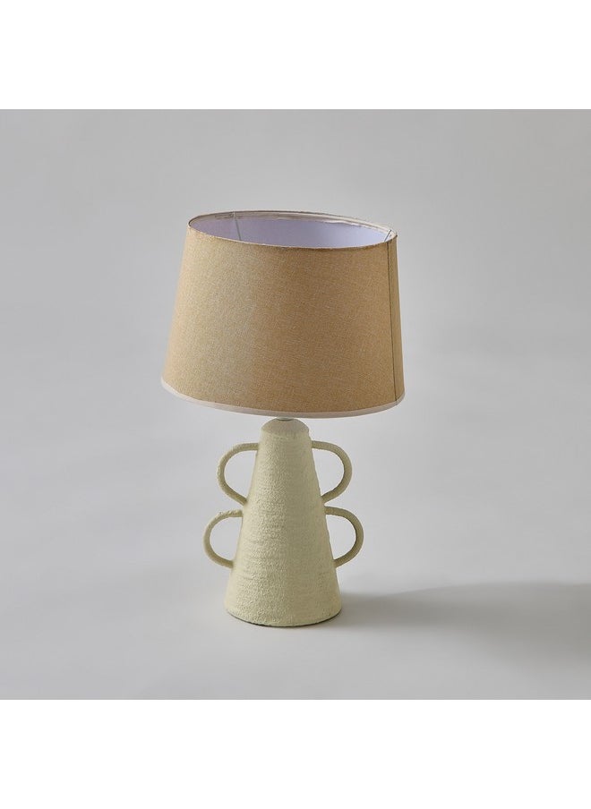 Collett Paper Mache E27 Table Lamp with Linen Shade 30 x 30 x 49.5 cm