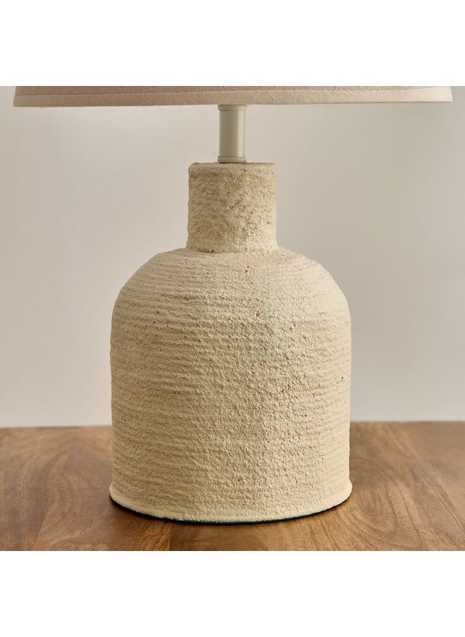 Collett Paper Mache E27 Table Lamp with Linen Shade 30 x 30 x 48.5 cm