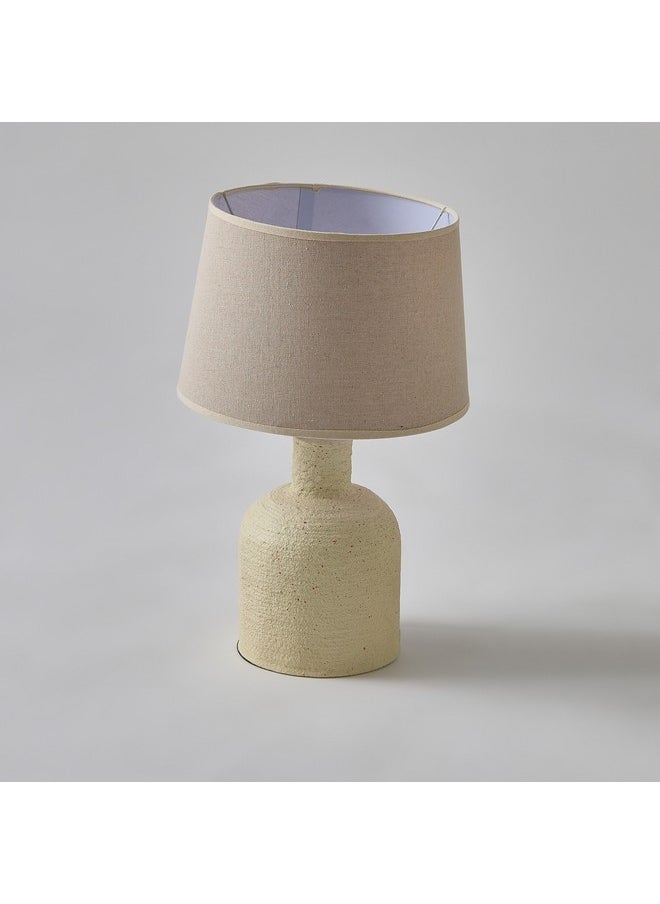 Collett Paper Mache E27 Table Lamp with Linen Shade 30 x 30 x 48.5 cm