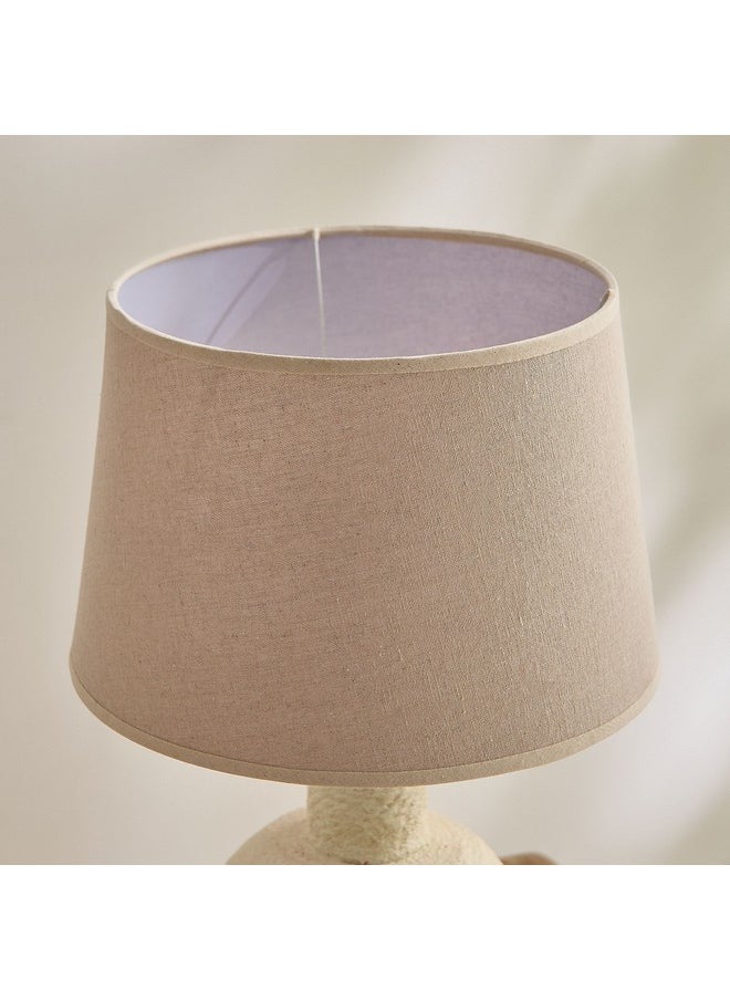 Collett Paper Mache E27 Table Lamp with Linen Shade 30 x 30 x 48.5 cm