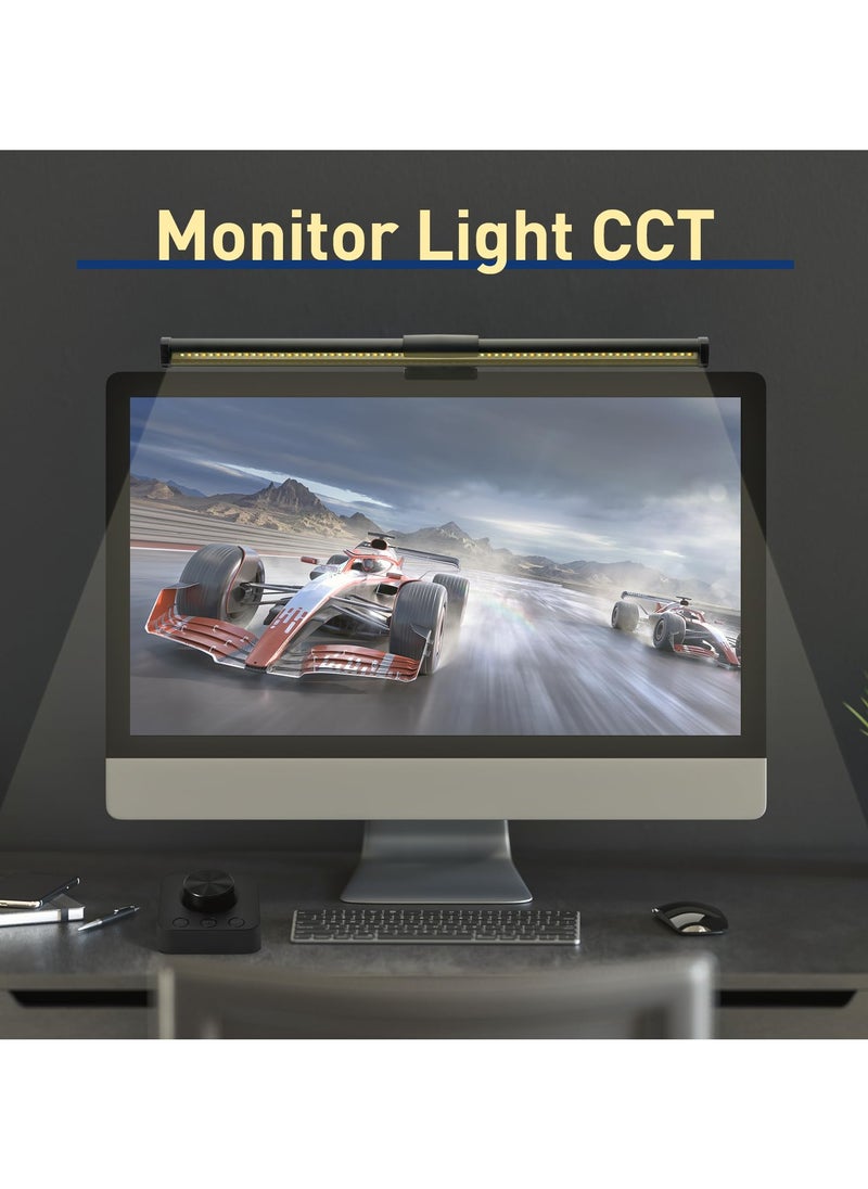 Computer Monitor Light Bar, Screen Monitor Light with Wireless Remote Control, Adjustable Brightness & Color Temperature, Touch Control/No Screen Glare Monitor Lamp with USB Powered for Home/Office