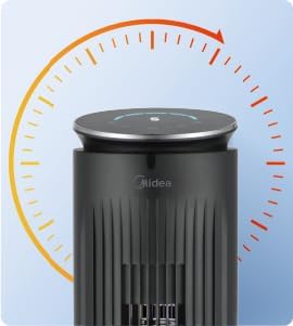 Tower Fan with Multifunction Remote Control, 3 Wind modes-Natural | Slumberous & Normal, 5 Speed Level, Oscillation function, 9 Hours Timer Perfectly Suitable for Home or Office MFZ-100R0BPK Black