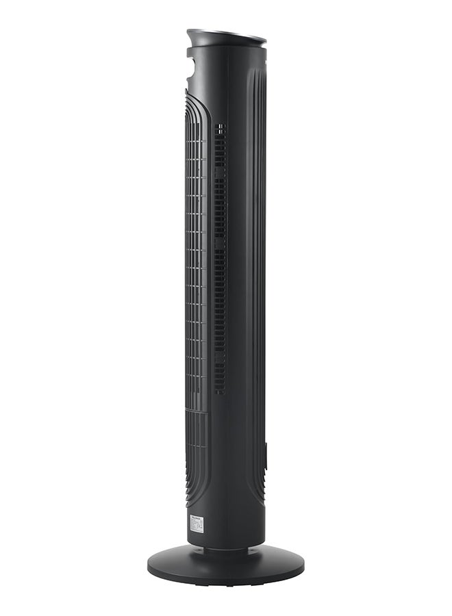 Tower Fan with Multifunction Remote Control, 3 Wind modes-Natural | Slumberous & Normal, 5 Speed Level, Oscillation function, 9 Hours Timer Perfectly Suitable for Home or Office MFZ-100R0BPK Black