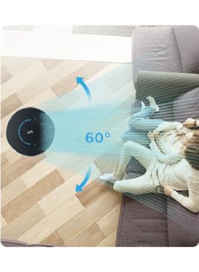 Tower Fan with Multifunction Remote Control, 3 Wind modes-Natural | Slumberous & Normal, 5 Speed Level, Oscillation function, 9 Hours Timer Perfectly Suitable for Home or Office MFZ-100R0BPK Black