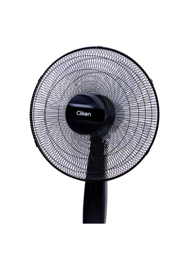 16” Pedestal Stand Fan with Remote Control and Swing function, 3 Speed Levels & Adjustable Height, 5 Leaf Blade with 12 Hours Timer, Best for Home & Office CK2046 Black