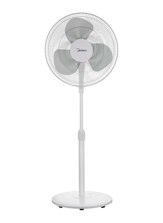 Pedestal Stand Fan, 16 inch, Oscillation Directions, 3 Speed Levels & Adjustable Height, 3 Leaf Blade with 7.5 Hours Timer, 40 Watts, Best for Home & Office 40 W MFS-160M0BPW White