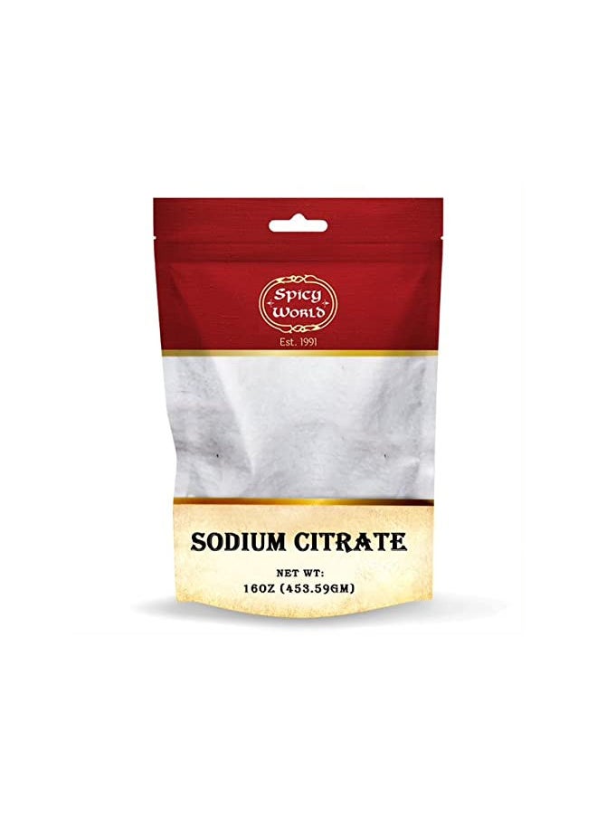 Sodium Citrate Powder 16 Ounce - Food Grade, Non-GMO - 1 Pound Bag - Emulsifier for Cheese, Spherification, and Molecular Gastronomy Cooking