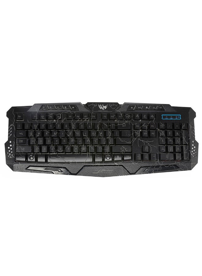 Adjustable DPI Colorful Backlit Gaming Keyboard And Mouse Black