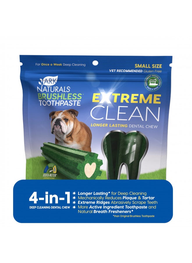 ARK NATURALS Extreme Clean Brushless Toothpaste, Longer Lasting Dog Dental Chew for Small Breeds, Freshens Breath, Helps Reduce Plaque and Tartar, 12oz, Green (47000)